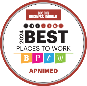 Apnimed received an award from Boston Business Journal. 2024 Best Places to Work.